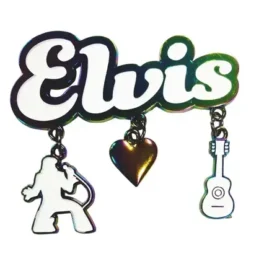 Elvis Presley Magnet - Rainbow with Charms Fridge Magnet