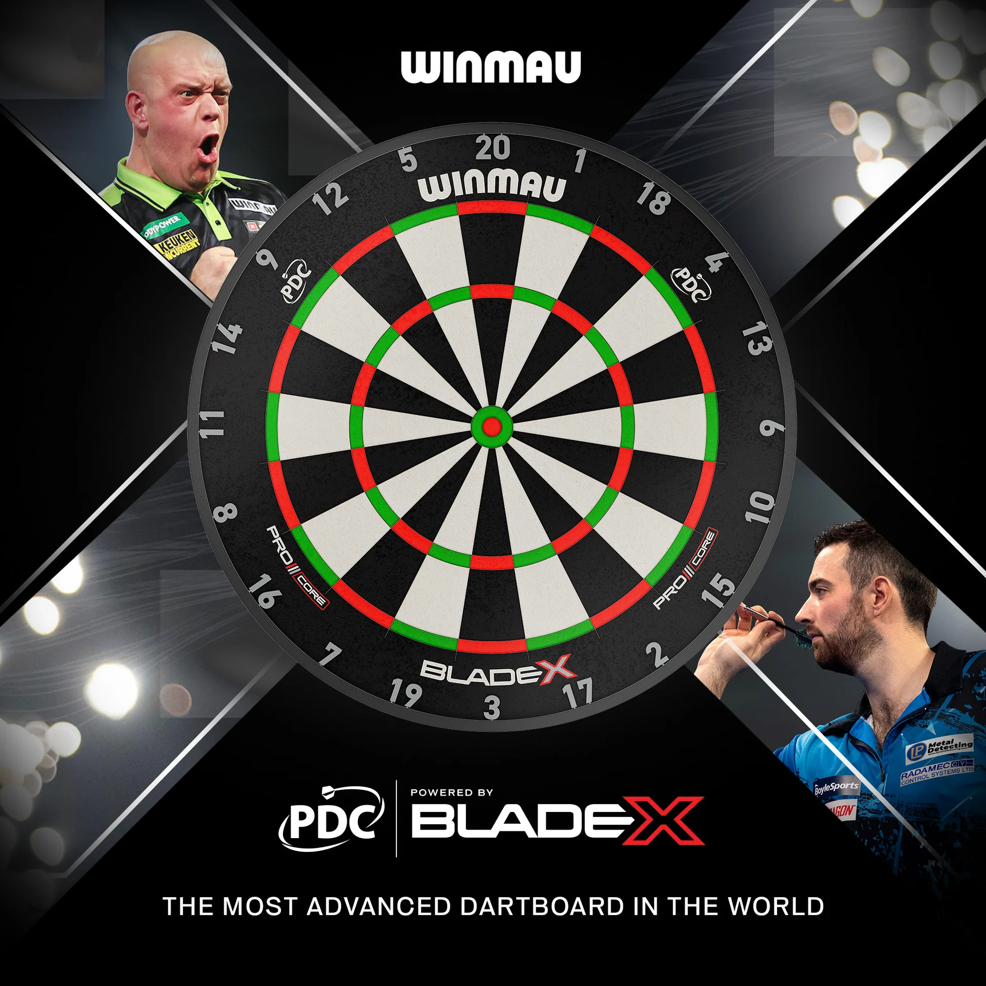 Winmau Professional BLADE X Dartboard - Official PDC Dartboard 3 Winmau Professional BLADE X Dartboard - Official PDC Dartboard - Image 3