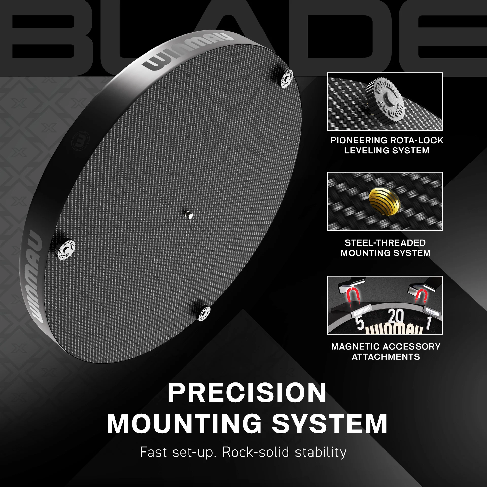 Winmau Professional BLADE X Dartboard - Official PDC Dartboard 8 Winmau Professional BLADE X Dartboard - Official PDC Dartboard - Image 8