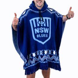 State of Origin New South Wales Blues Dakota Woven Poncho - Official Licensed State of Origin Merchandise
