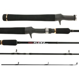 Atomic Flickz Carbon Fishing Rod Casting Medium Light 6ft 4in 2 Piece 6-14lb Pound