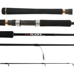 Atomic Flickz Carbon Fishing Rod Spin Medium Heavy 6ft 10in 2 Piece 12-24lb Pound