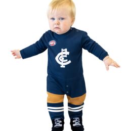Carlton Blues AFL Original Footysuit Baby Jumpsuit Official Supporter Onesie