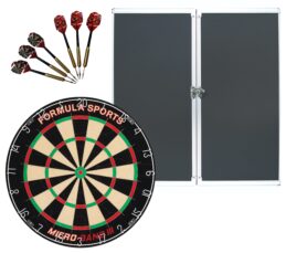 Micro Band III Dartboard + Formula Aluminium Alloy Cabinet + FREE Darts