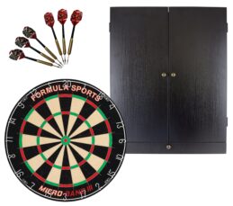 Micro Band III Dartboard + Tex Darts Storage Drawer Cabinet + FREE Darts