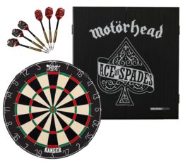 Shot Ranger Dartboard + Motorhead Ace of Spades Cabinet + FREE Darts