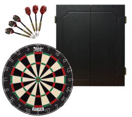 Shot Ranger Dartboard + Shot Quantum Oversize Cabinet + FREE Darts