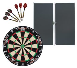 TEX Titan Dartboard + Formula Aluminium Alloy Cabinet + FREE Darts