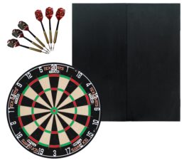 TEX Titan Dartboard + Formula Black Ash Cabinet + FREE Darts