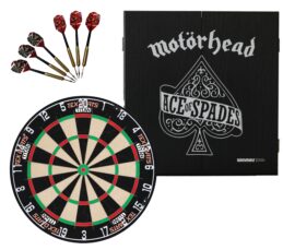 TEX Titan Dartboard + Motorhead Ace of Spades Cabinet + FREE Darts