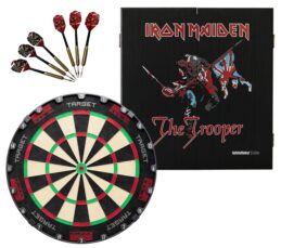Target TOR Dartboard + Iron Maiden The Trooper Cabinet + FREE Darts