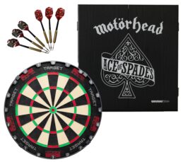 Target TOR Dartboard + Motorhead Ace of Spades Cabinet + FREE Darts