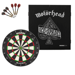 Winmau Blade X Dartboard + Motorhead Ace of Spades Cabinet + FREE Darts