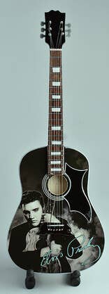 Elvis Presley Miniature guitar Elvis Presley 1 Miniature Guitar Display – Music Memorabilia Display