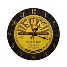 Elvis Presley Sun Records Clock Elvis All Right Retro Wall Clock