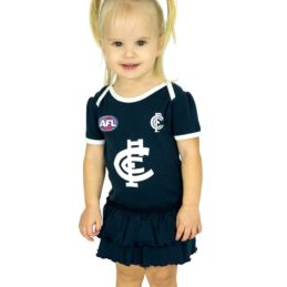 Carlton Blues AFL Girls Footysuit Baby Outfit Official Supporter Onesie