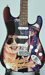 Michael Jackson miniature guitar Miniature Guitar Display – Music Memorabilia Display