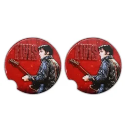 Elvis Presley Car Set of 2 - 68' Name Drink Coaster Set