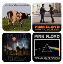 Pink Floyd Set of 4 Drink Coaster Set