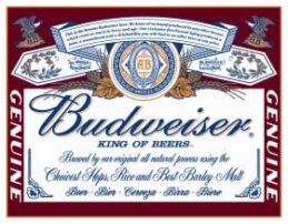 Budweiser Label Retro Metal Wall Sign – Man Cave Wall Decor