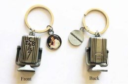 Elvis Presley Key Chain Microphone withCharm TCB Everyday Key Ring