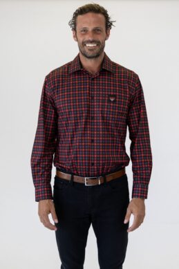Essendon Bombers AFL Crossfield Business Shirt Mens Long Sleeve Official Supporter Dress Shirt