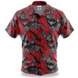 Essendon Bombers AFL Paradise Hawaiian Shirt Mens Official Supporter Button Up Party Shirt