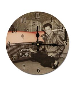 Elvis Presley Clock withCar Retro Wall Clock