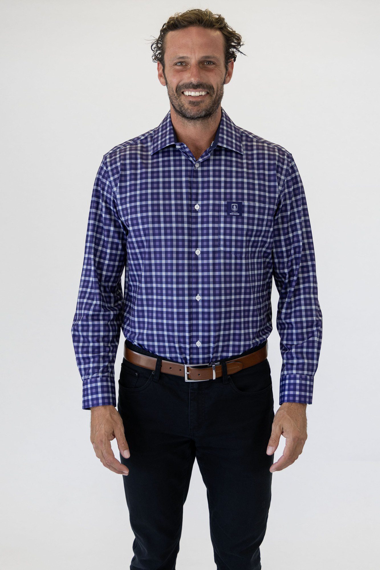 Fremantle Dockers AFL Crossfield Business Shirt Mens Long Sleeve Official Supporter Dress Shirt 1 Fremantle Dockers AFL Crossfield Business Shirt Mens Long Sleeve Official Supporter Dress Shirt