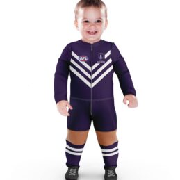 Fremantle Dockers AFL Original Footysuit Baby Jumpsuit Official Supporter Onesie