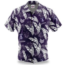 Fremantle Dockers AFL Paradise Hawaiian Shirt Mens Official Supporter Button Up Party Shirt