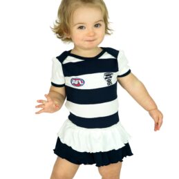 Geelong Cats AFL Girls Footysuit Baby Outfit Official Supporter Onesie