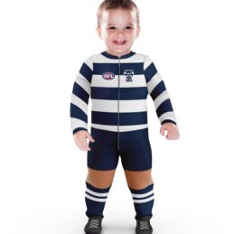 Geelong Cats AFL Original Footysuit Baby Jumpsuit Official Supporter Onesie