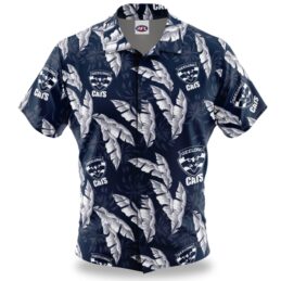 Geelong Cats AFL Paradise Hawaiian Shirt Mens Official Supporter Button Up Party Shirt