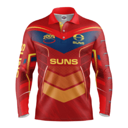 Gold Coast Suns AFL Cyber Fishing Shirt UPF 50+ - Youth & Adult Sizes