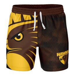 Hawthorn Hawks AFL Big Shot Volley Shorts Mens Official Swim Shorts