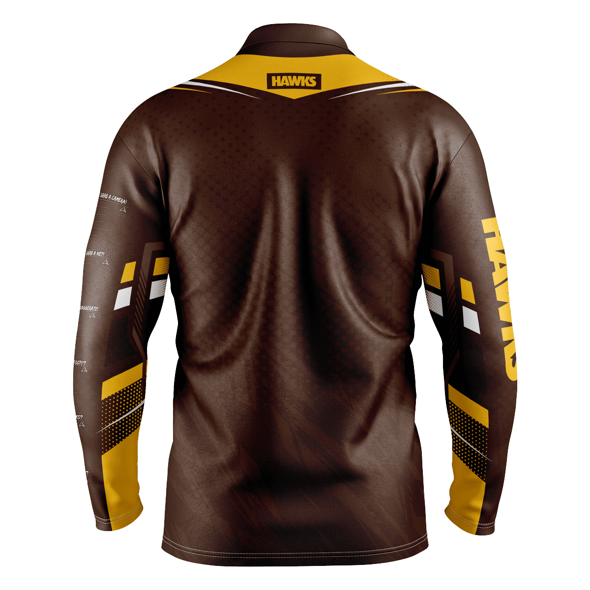 Hawthorn Hawks AFL Cyber Fishing Shirt UPF 50+ - Youth & Adult Sizes 2 Hawthorn Hawks AFL Cyber Fishing Shirt UPF 50+ - Youth & Adult Sizes - Image 2
