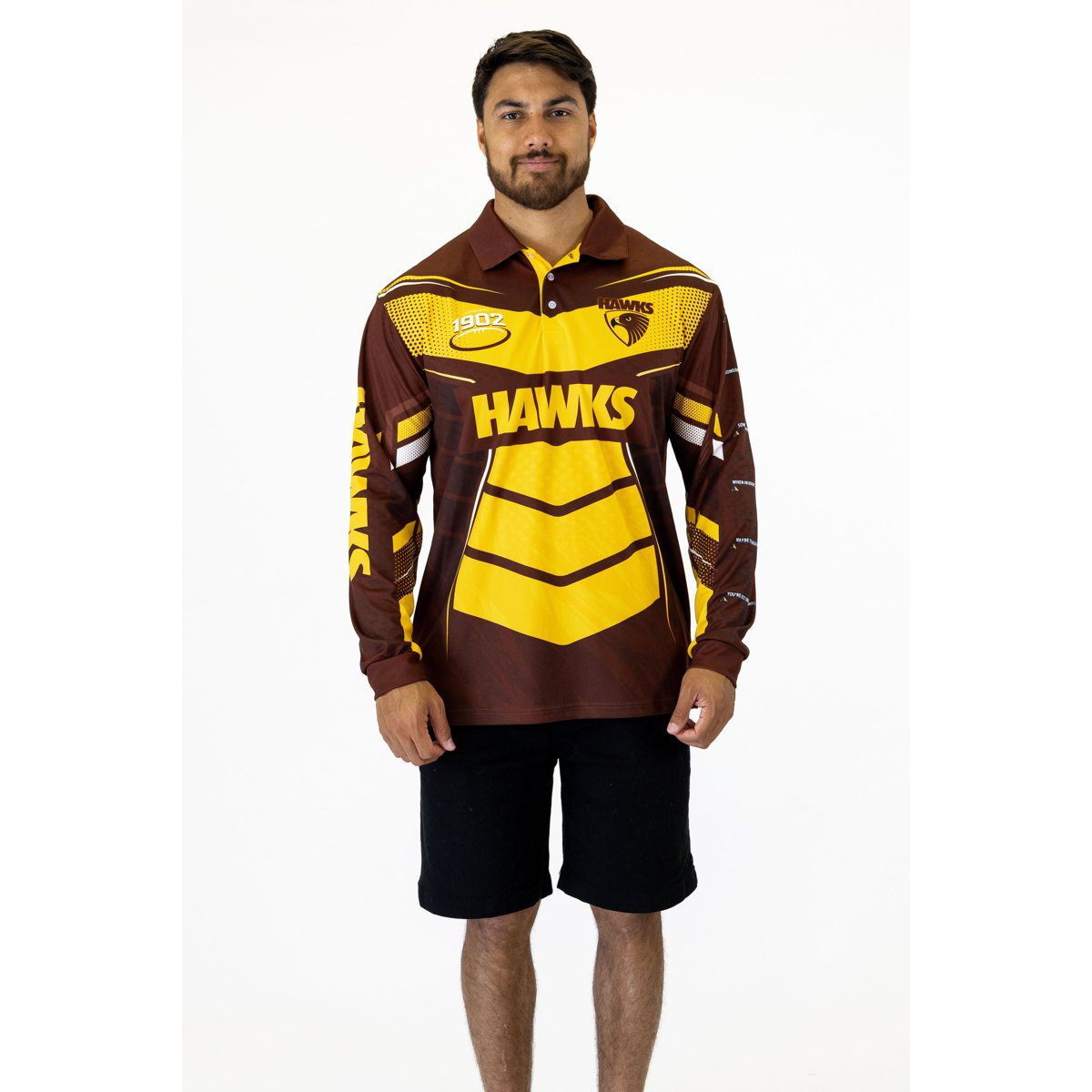 Hawthorn Hawks AFL Cyber Fishing Shirt UPF 50+ - Youth & Adult Sizes 4 Hawthorn Hawks AFL Cyber Fishing Shirt UPF 50+ - Youth & Adult Sizes - Image 4