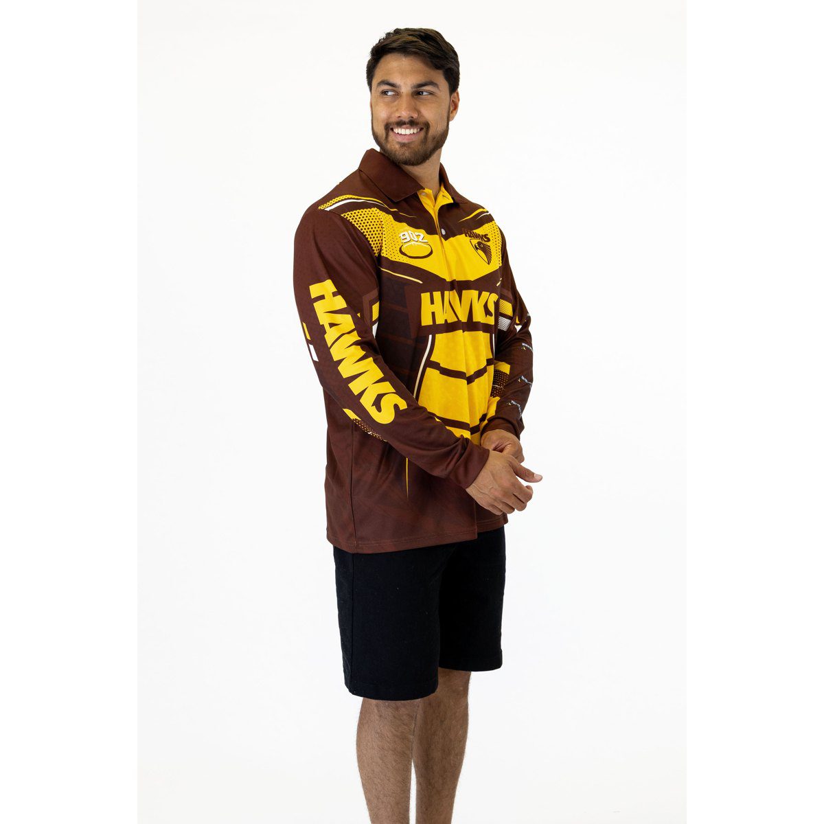 Hawthorn Hawks AFL Cyber Fishing Shirt UPF 50+ - Youth & Adult Sizes 5 Hawthorn Hawks AFL Cyber Fishing Shirt UPF 50+ - Youth & Adult Sizes - Image 5