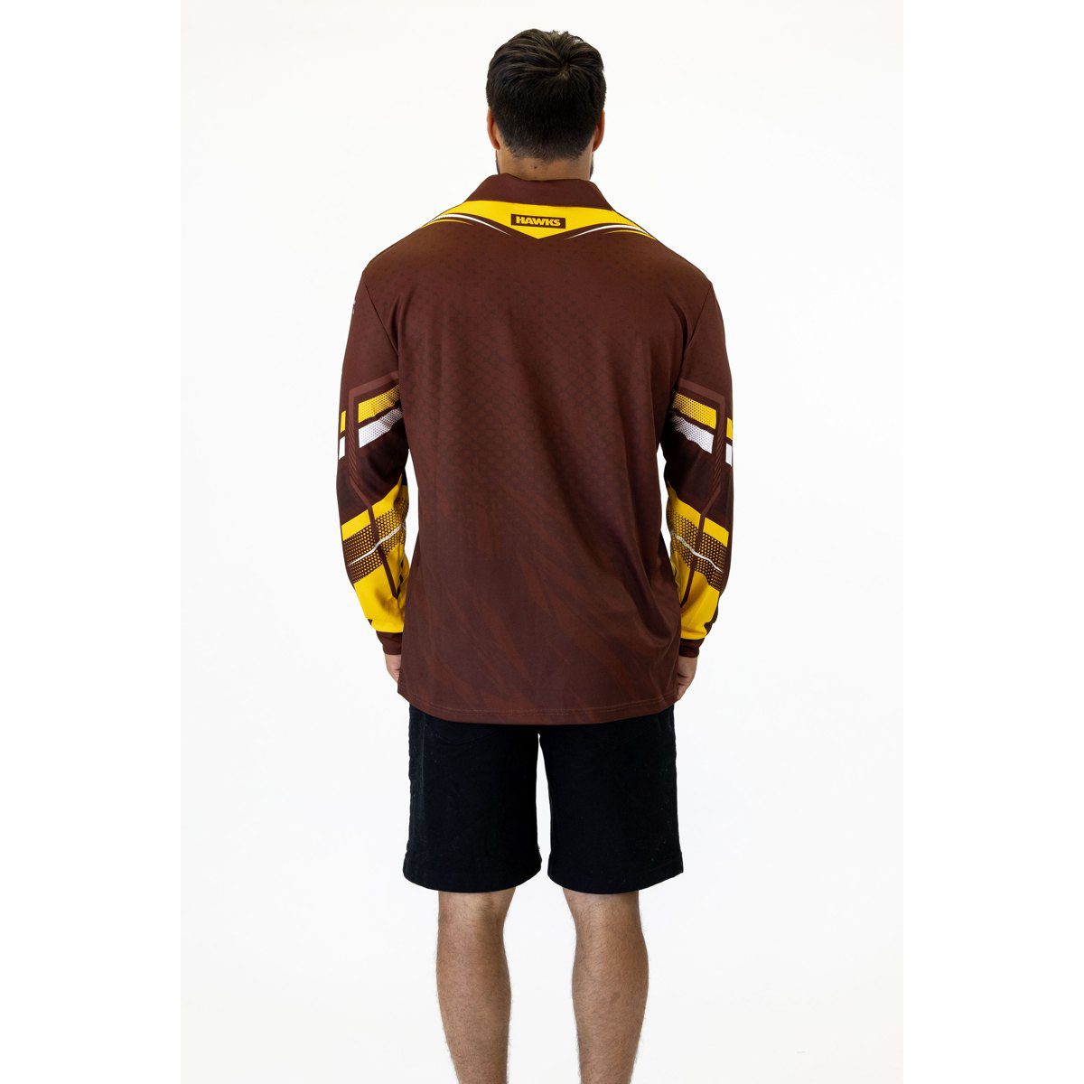 Hawthorn Hawks AFL Cyber Fishing Shirt UPF 50+ - Youth & Adult Sizes 6 Hawthorn Hawks AFL Cyber Fishing Shirt UPF 50+ - Youth & Adult Sizes - Image 6