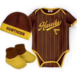 Hawthorn Hawks AFL Lullaby 3 Piece Infant Gift Set