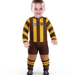 Hawthorn Hawks AFL Original Footysuit Baby Jumpsuit Official Supporter Onesie