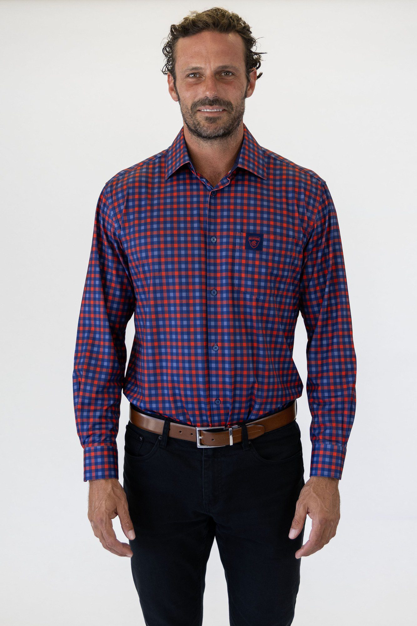 Melbourne Demons AFL Crossfield Business Shirt Mens Long Sleeve Official Supporter Dress Shirt 2 Melbourne Demons AFL Crossfield Business Shirt Mens Long Sleeve Official Supporter Dress Shirt - Image 2