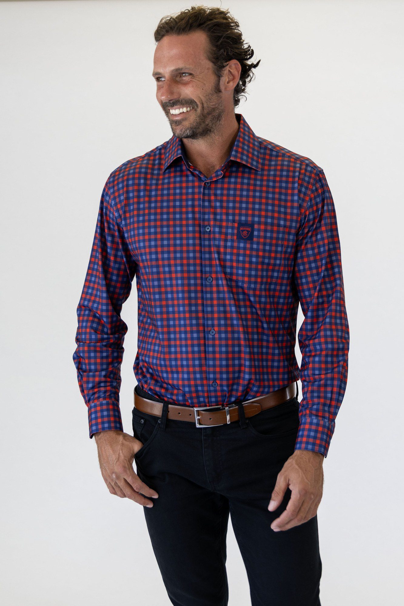 Melbourne Demons AFL Crossfield Business Shirt Mens Long Sleeve Official Supporter Dress Shirt 5 Melbourne Demons AFL Crossfield Business Shirt Mens Long Sleeve Official Supporter Dress Shirt - Image 5