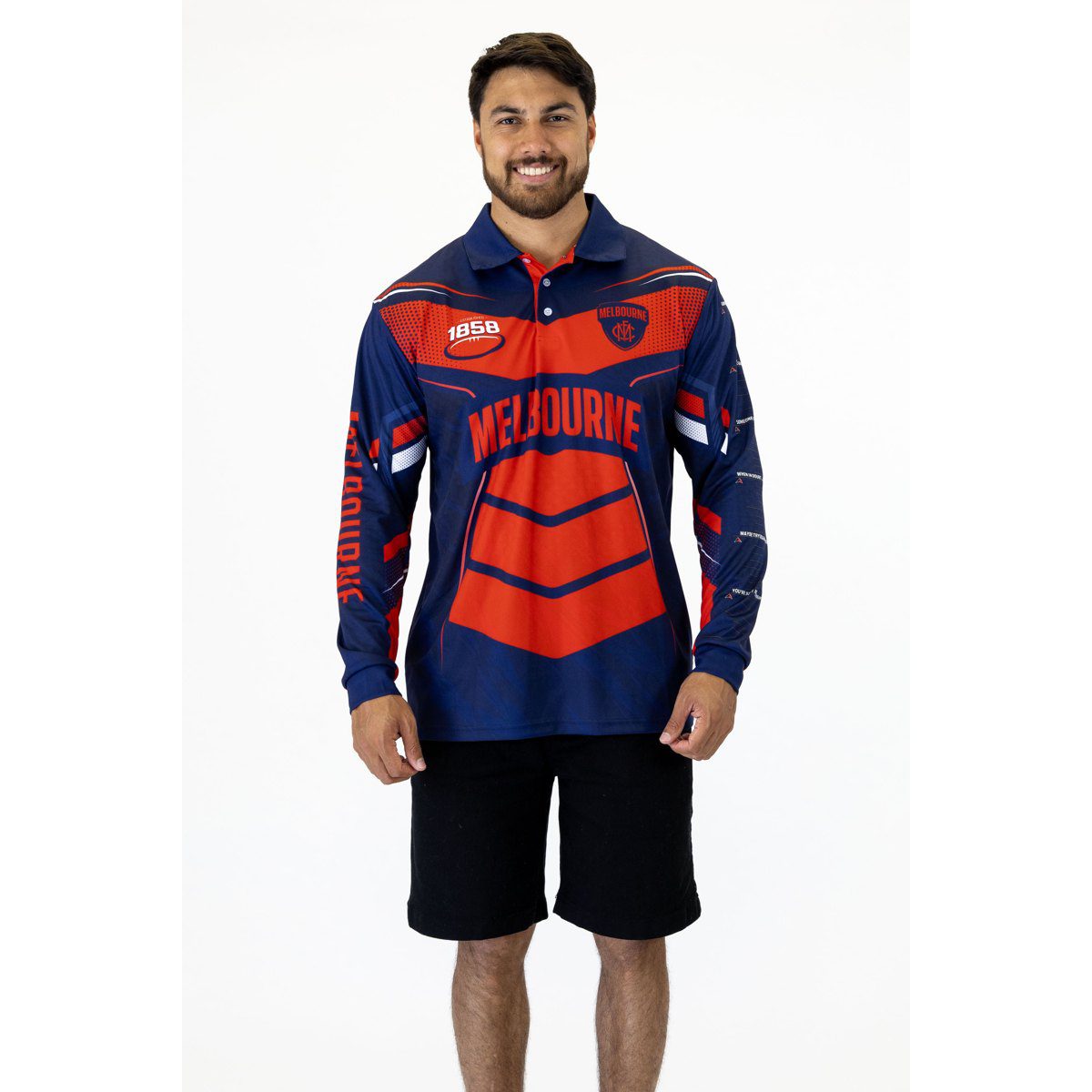 Melbourne Demons AFL Cyber Fishing Shirt UPF 50+ - Youth & Adult Sizes 4 Melbourne Demons AFL Cyber Fishing Shirt UPF 50+ - Youth & Adult Sizes - Image 4