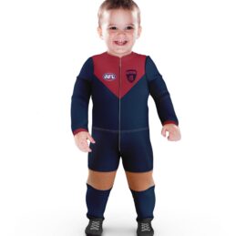Melbourne Demons AFL Original Footysuit Baby Jumpsuit Official Supporter Onesie