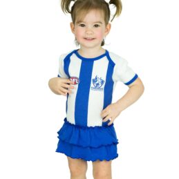 North Melbourne Kangaroos AFL Girls Footysuit Baby Outfit Official Supporter Onesie
