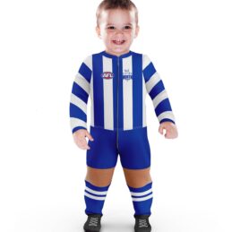 North Melbourne Kangaroos AFL Original Footysuit Baby Jumpsuit Official Supporter Onesie