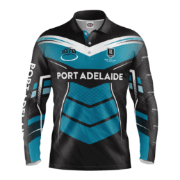 Port Adelaide Power AFL Cyber Fishing Shirt UPF 50+ - Youth & Adult Sizes