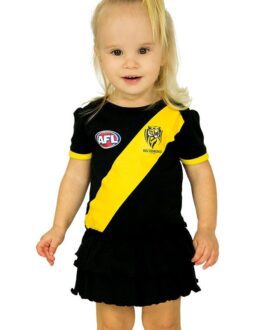 Richmond Tigers AFL Girls Footysuit Baby Outfit Official Supporter Onesie